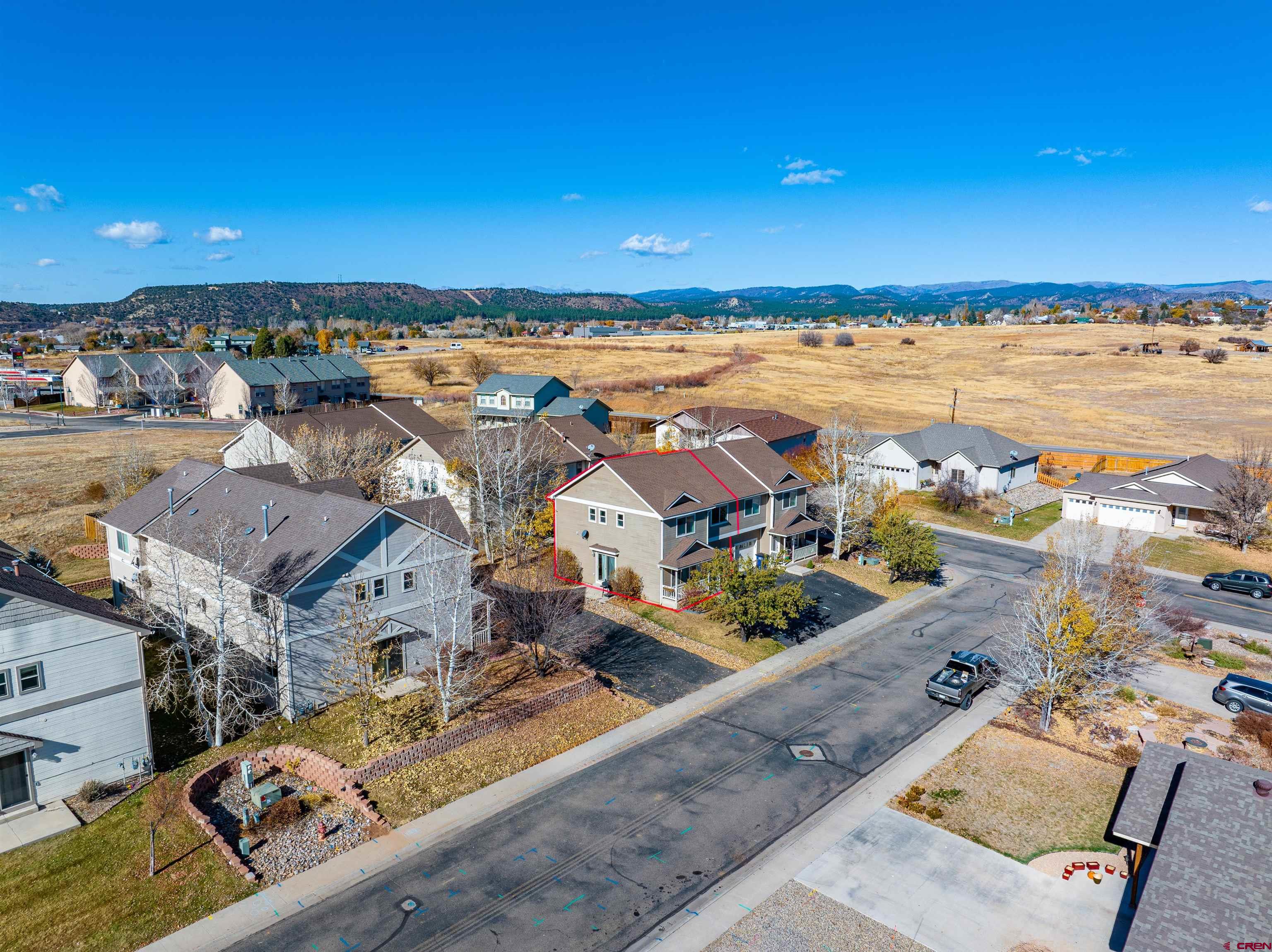 325 Star Crossing, Unit 2 Bayfield, CO 81122 - Photo 3 of 24 an aerial view of residential houses with outdoor space
