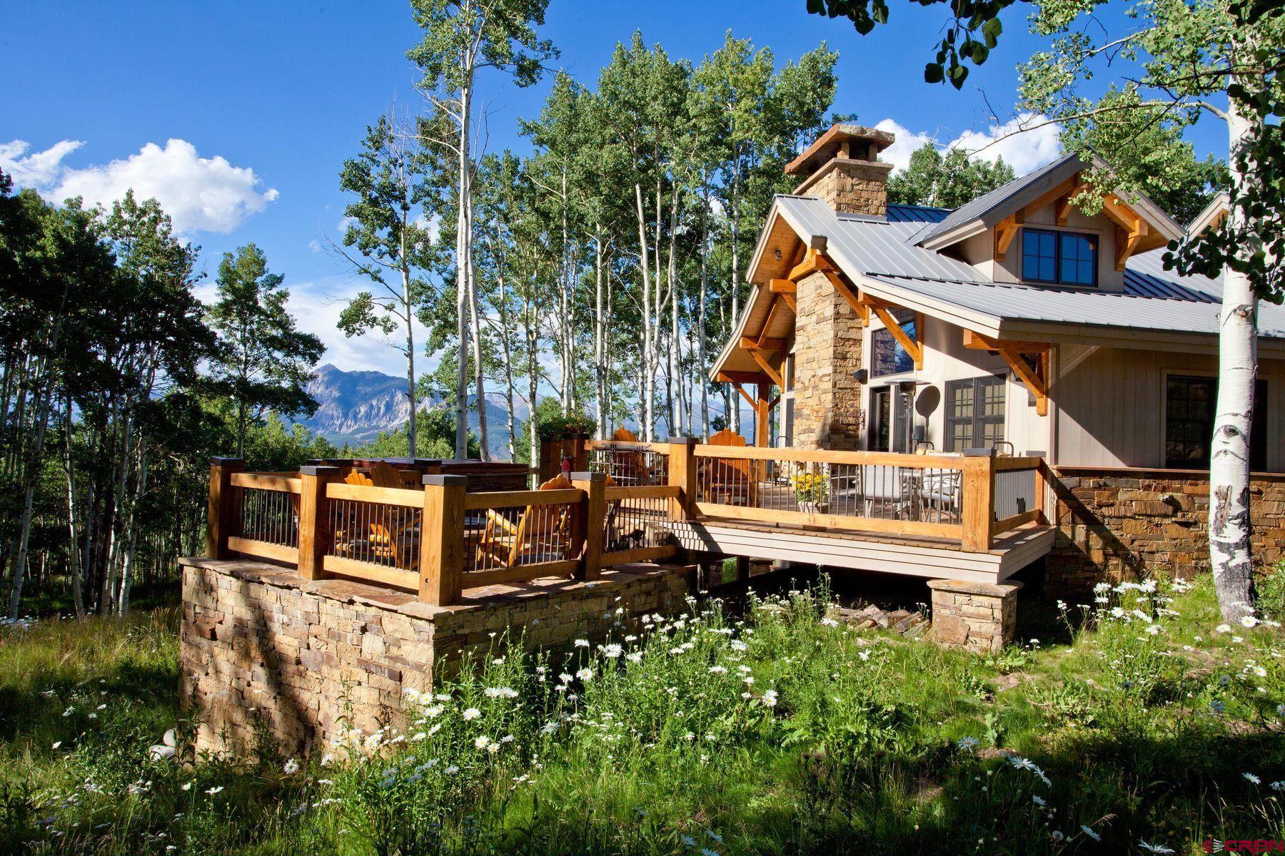 796 Red Mountain Ranch Road Crested Butte, CO 81224 - Photo 40 of 45 an aerial view of a house with swimming pool