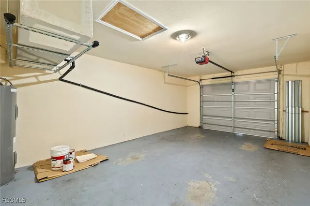 a view of room with garage