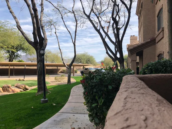 a view of wooden door