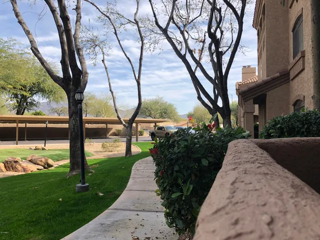 a view of wooden door