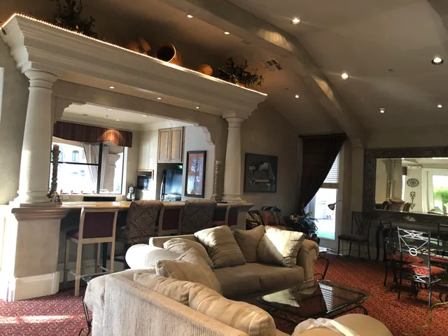 a living room with furniture or couch and a window