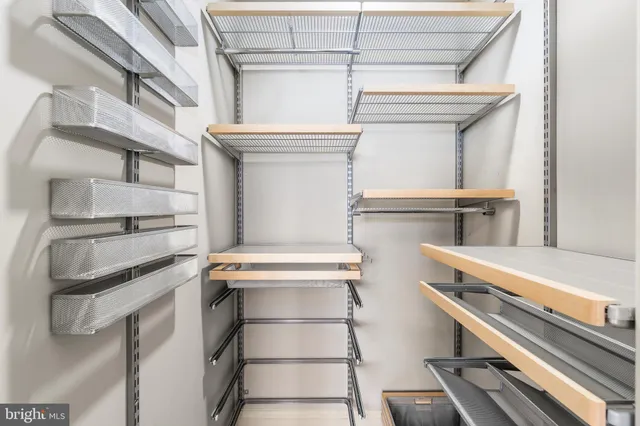 a view of a room with rack on the wall