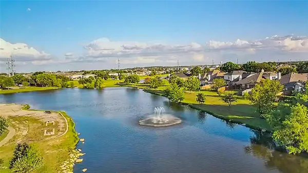 a view of a lake with a outdoor space