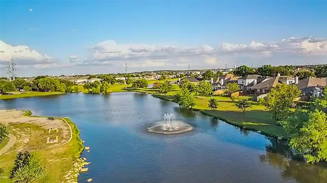 a view of a lake with a outdoor space