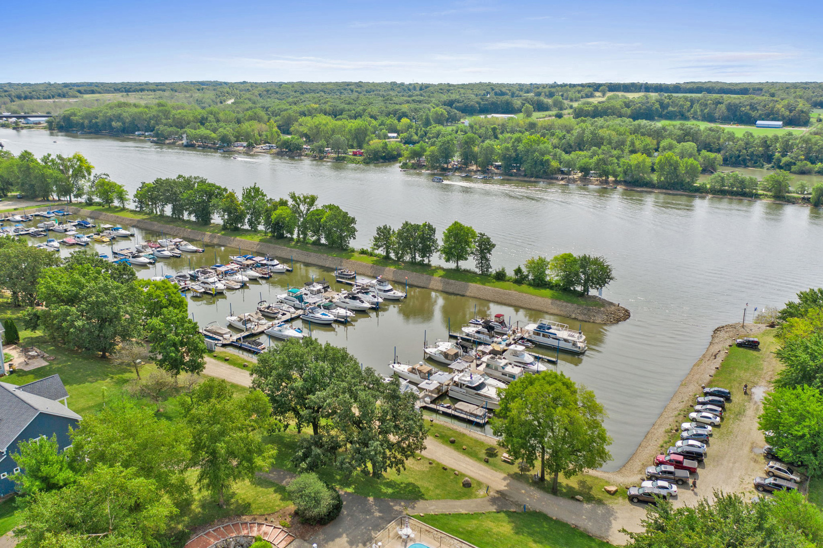 710 Daisy Court Seneca, IL 61360 - Photo 33 of 38 an aerial view of a city with lake view