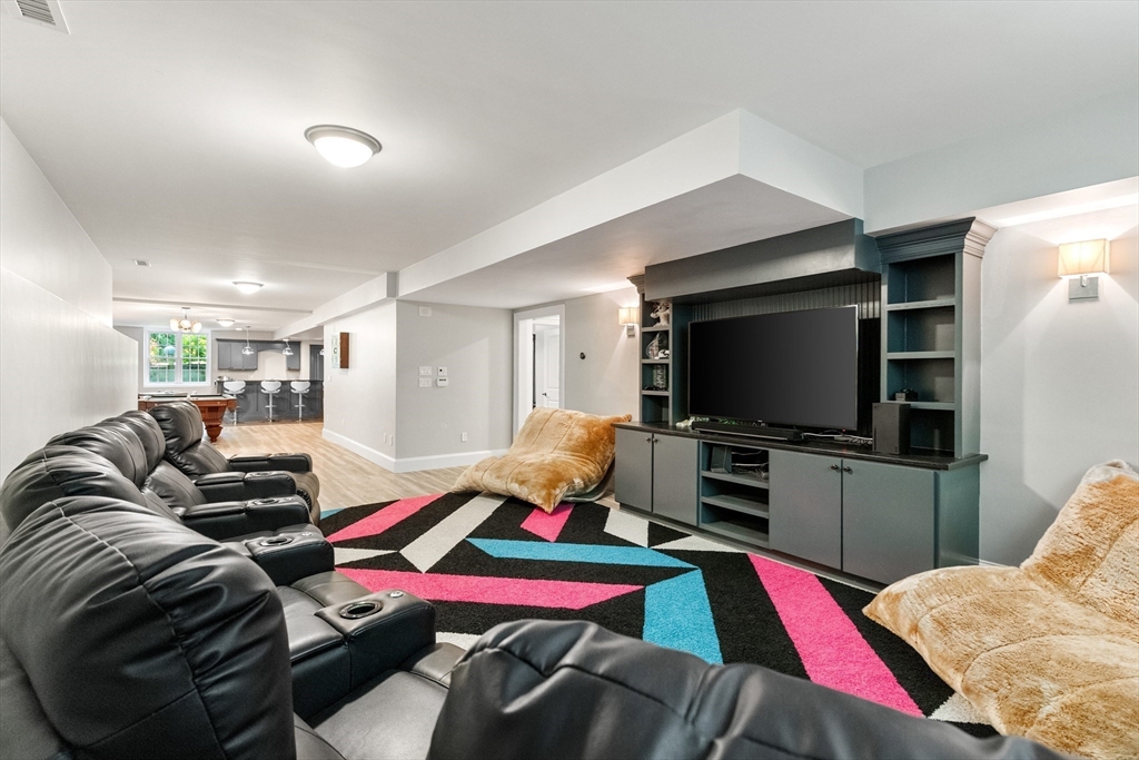 12 Cooke Road Lexington, MA 02420 - Photo 33 of 42 a living room with furniture and a flat screen tv