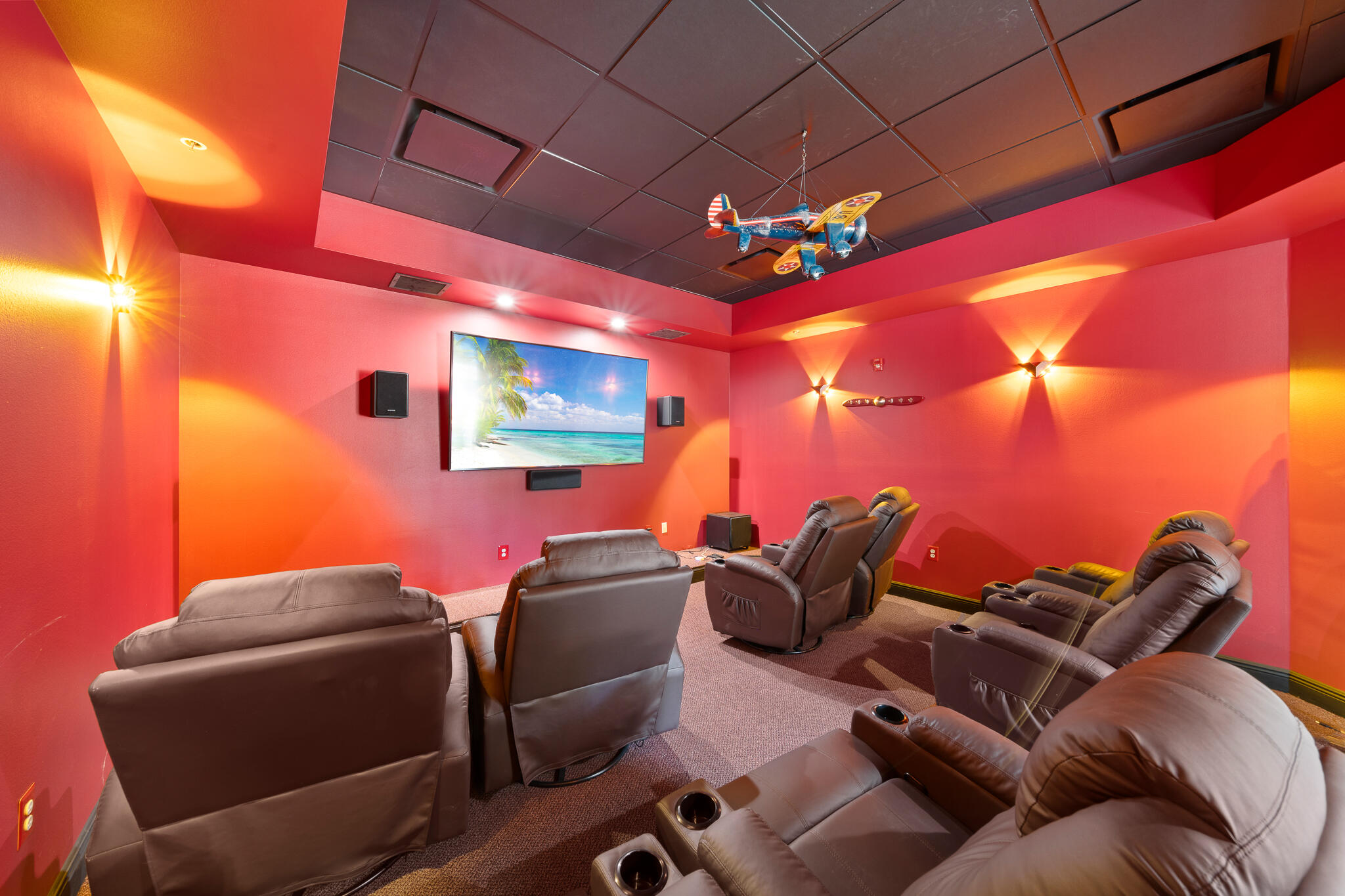 735 Pilot Lane, Unit 1004 Merritt Island, FL 32952 - Photo 25 of 46 a room with furniture projector and screen