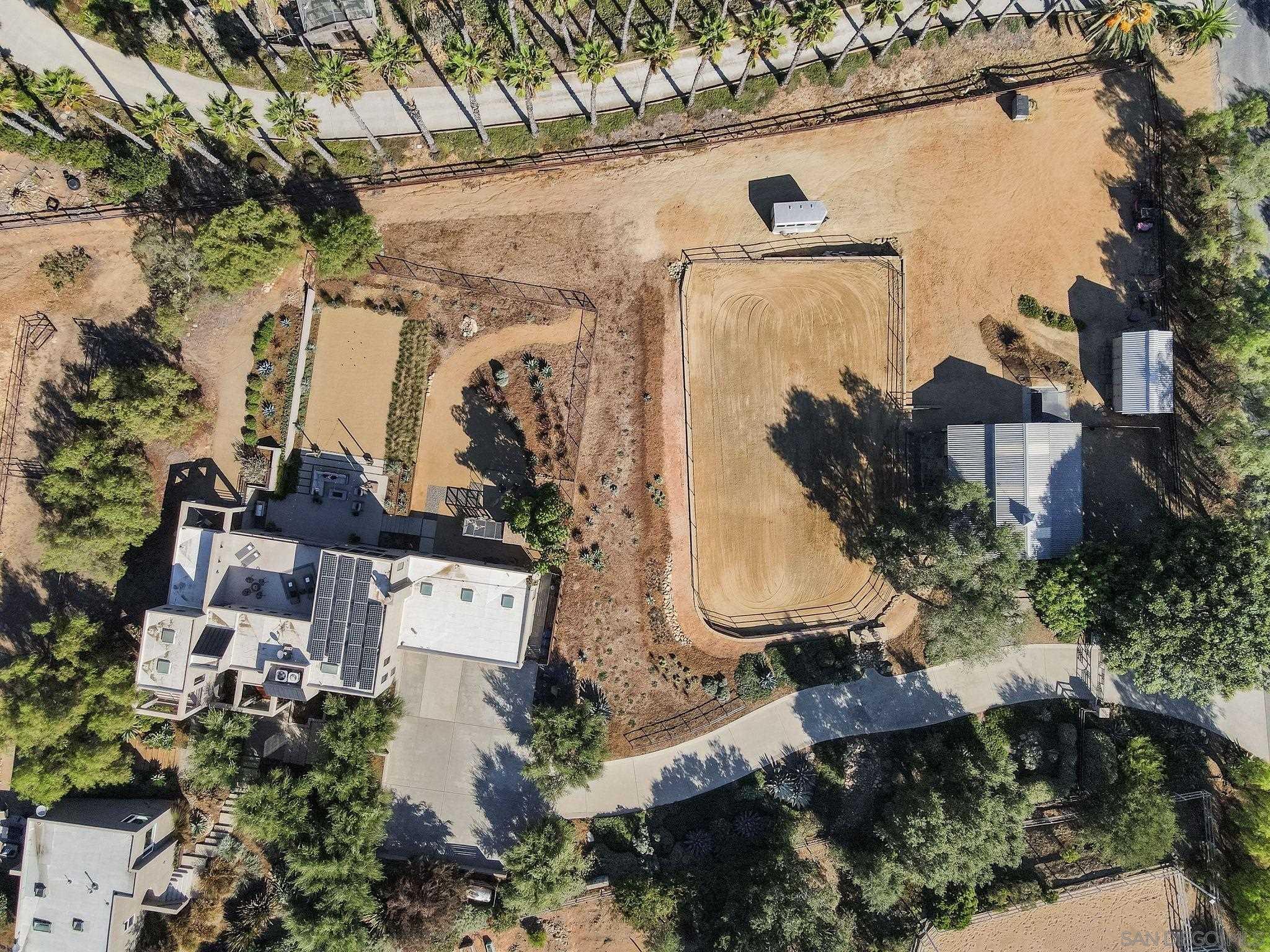 19969 Elfin Forest Lane Escondido, CA 92029 - Photo 52 of 53 an aerial view of a house with a yard and large trees