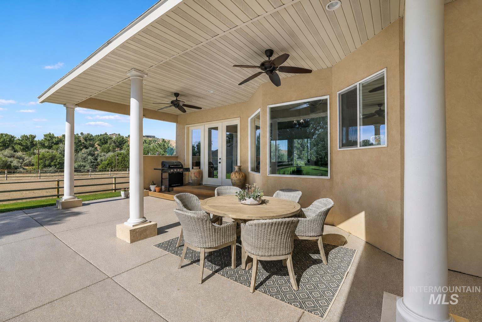 1301 Kanaka Rapids Road Buhl, ID 83316 - Photo 38 of 50 Covered patio featuring a concrete surface and substantial support columns