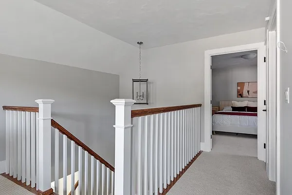a view of a bedroom from hallway