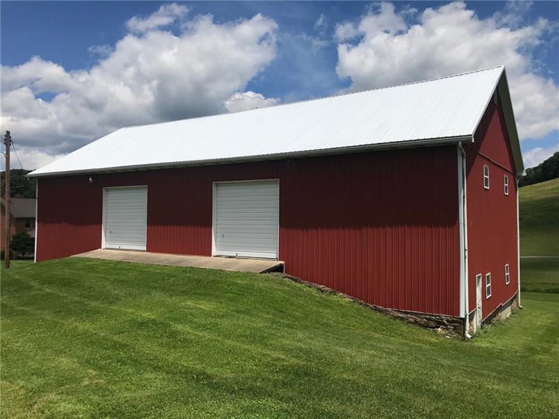 1133 Pine Run Road Apollo, PA 15613 - Photo 20 of 25 Another view of the 44x84 barn. The possibilities are endless with no zoning in Washington Township. Maybe a horse barn, an antique store or whatever your heart desires.