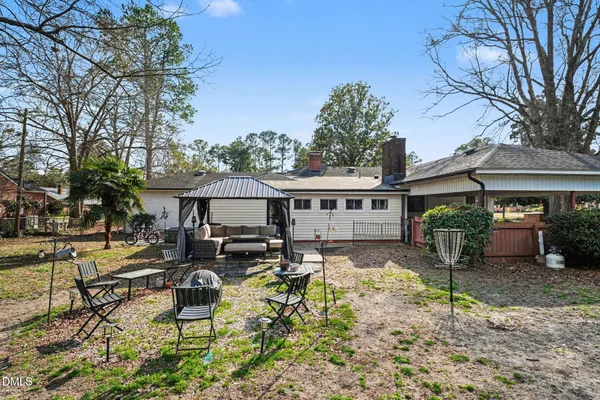 a view of a house with a patio