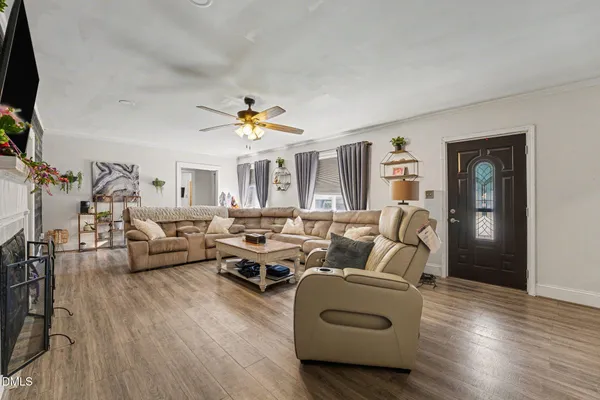 front view of a house with a porch