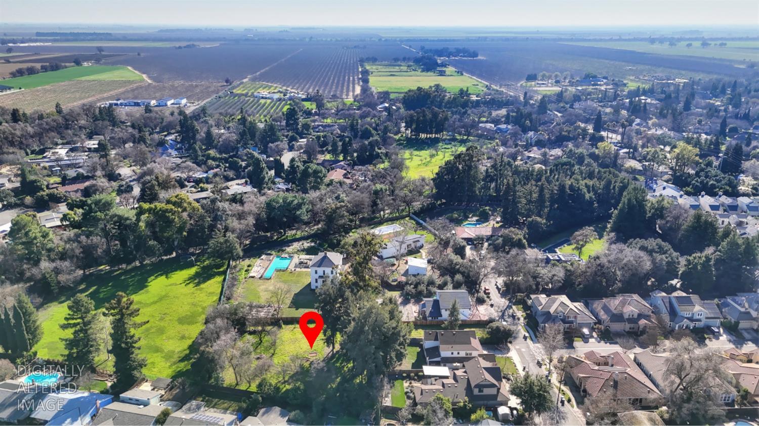 1136 Los Robles Street Davis, CA 95618 - Photo 11 of 11 an aerial view of residential house and swimming pool