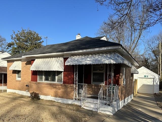 a view of a house with a patio