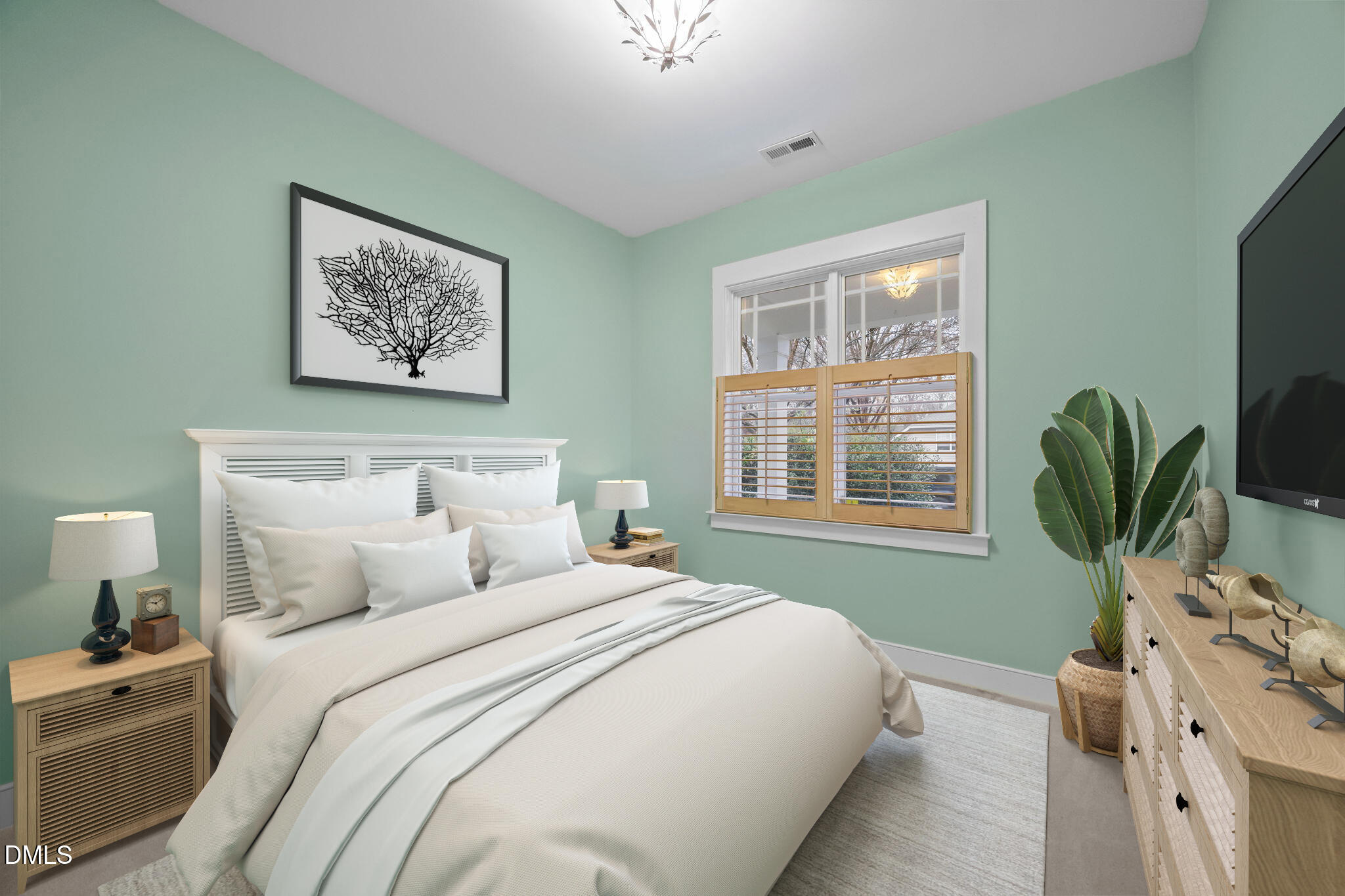 2817 Falls River Avenue Raleigh, NC 27614 - Photo 14 of 60 a bedroom with bed and a window