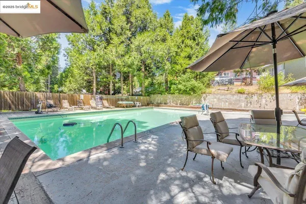a view of a lake with a city in the background