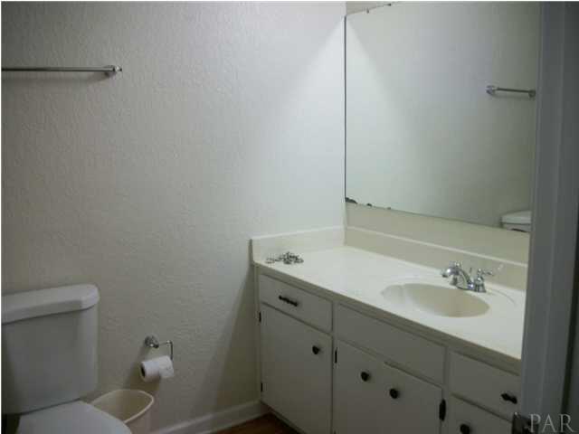 4773 Santa Rosa Drive Pace, FL 32571 - Photo 9 of 21 hall bath floor is finished with wood look vinyl, it looks good.