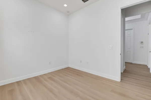 an aerial view of house with yard