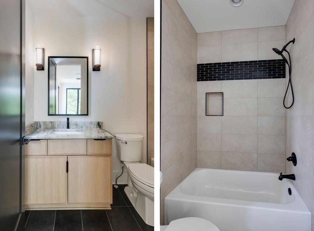 3960 Clairmont Road Chamblee, GA 30341 - Photo 5 of 63 a bathroom with a sink a toilet and shower