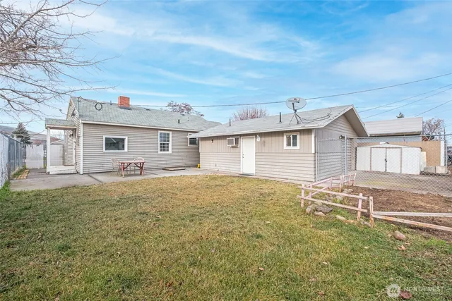 a backyard of a house
