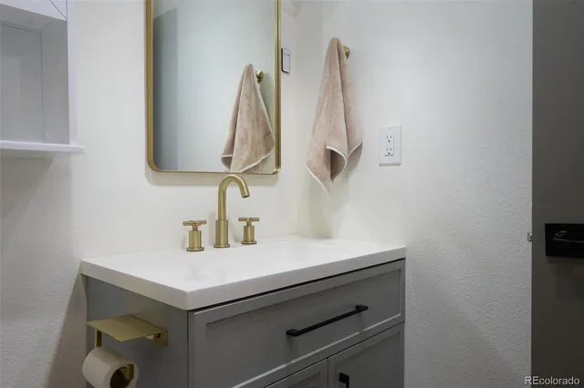 a view of balcony with wooden floor