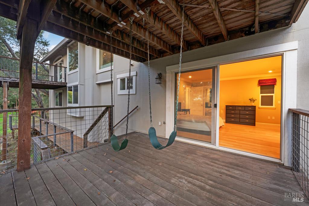 2531 Del Rosa Avenue Santa Rosa, CA 95404 - Photo 20 of 41 a view of a porch with wooden floor and stairs
