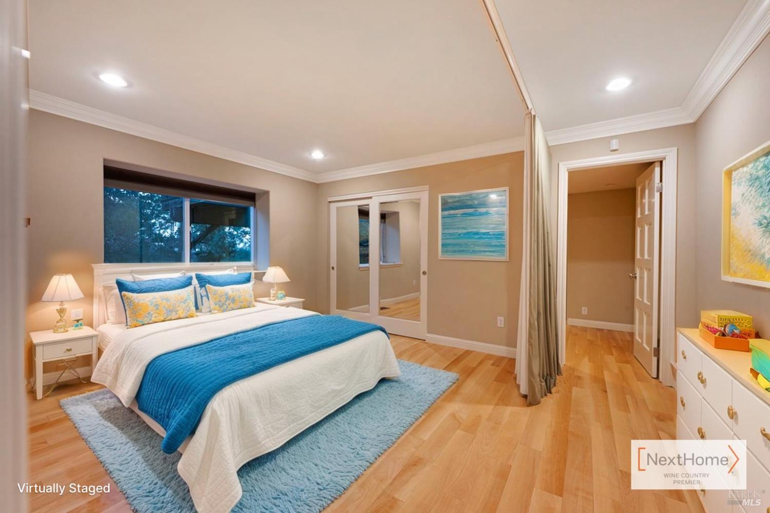 2531 Del Rosa Avenue Santa Rosa, CA 95404 - Photo 24 of 41 a bedroom with a large bed and a large window