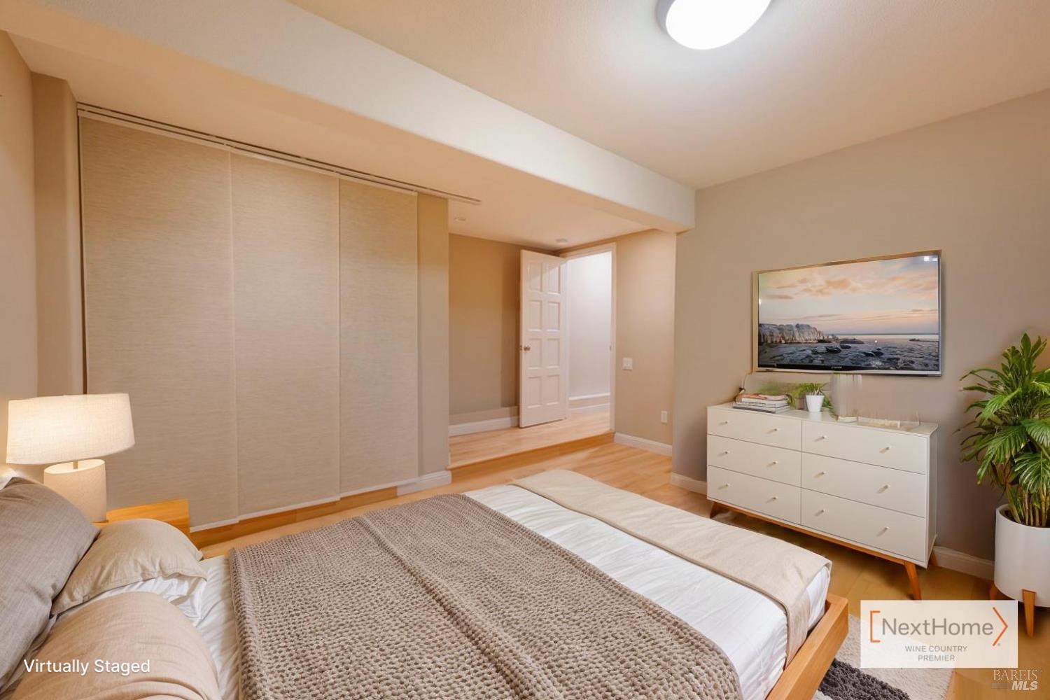 2531 Del Rosa Avenue Santa Rosa, CA 95404 - Photo 26 of 41 a bedroom with a bed and a flat screen tv