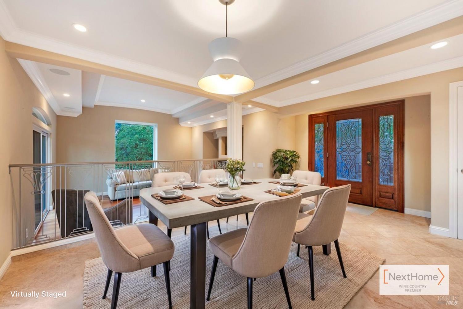 2531 Del Rosa Avenue Santa Rosa, CA 95404 - Photo 3 of 41 a dining room with furniture a chandelier and window
