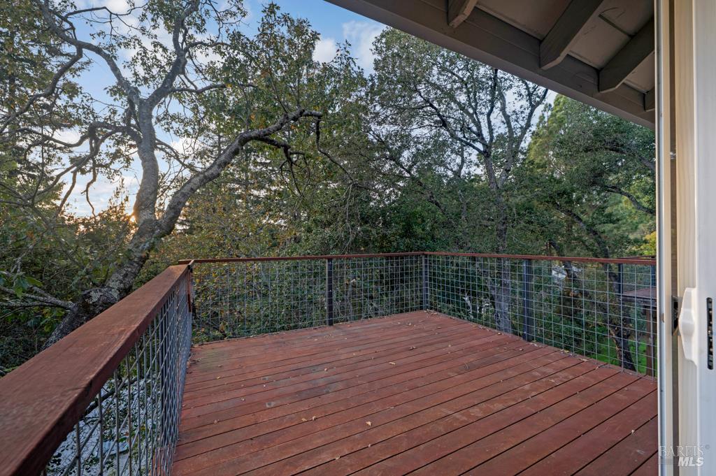2531 Del Rosa Avenue Santa Rosa, CA 95404 - Photo 38 of 41 a balcony with wooden floor and yard in the back
