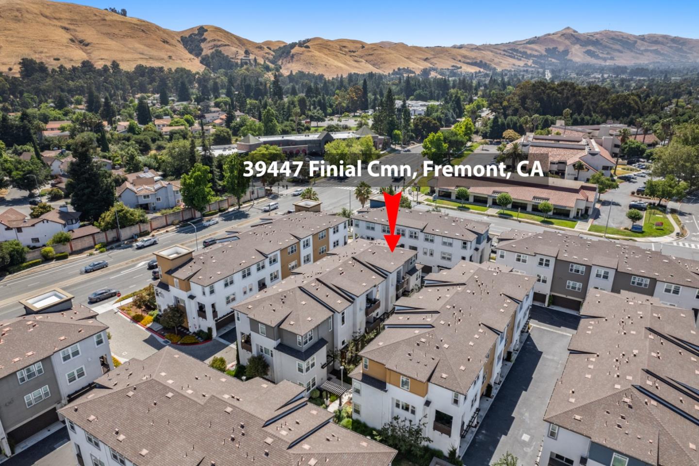 39447 Finial Common Fremont, CA 94539 - Photo 45 of 48 an aerial view of a city with lots of residential buildings