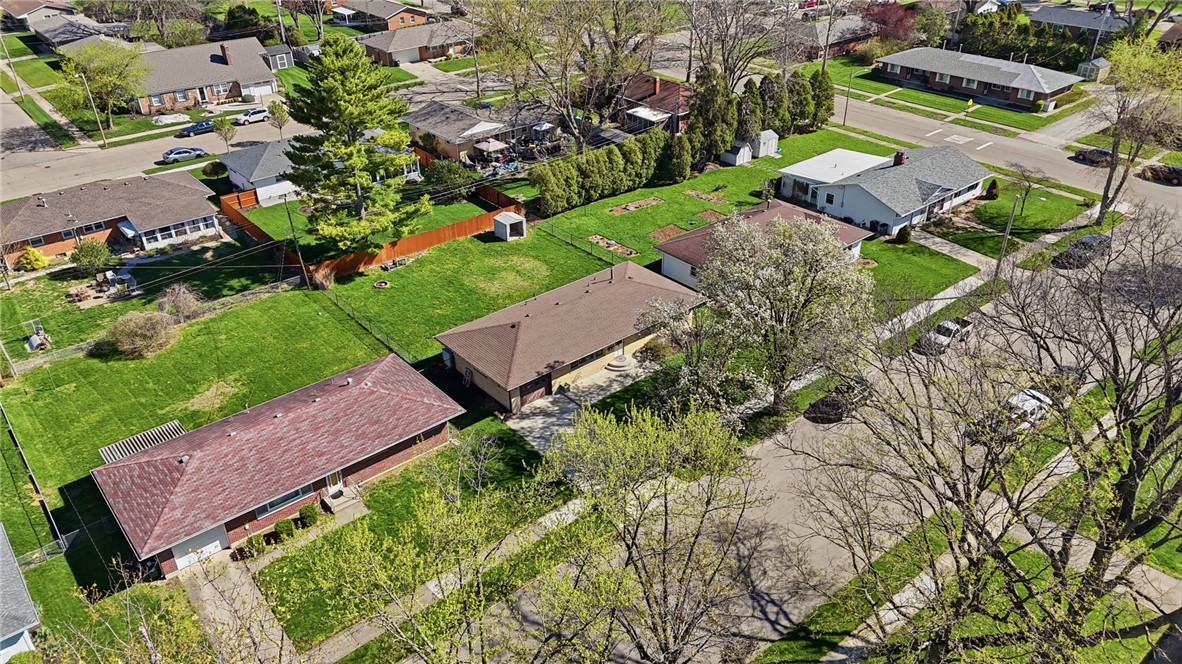 1325 Chelsea Road Troy, OH 45373 - Photo 2 of 42 An aerial perspective reveals a tranquil suburban neighborhood with well-maintained properties and verdant lawns.