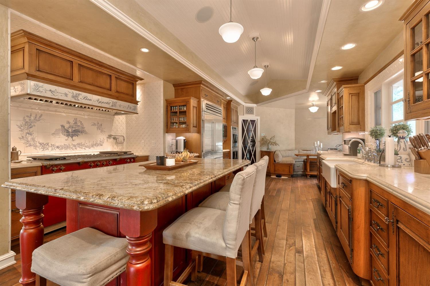 310 Palomar Road Ojai, CA 93023 - Photo 13 of 46 a large kitchen with lots of counter space and a sink