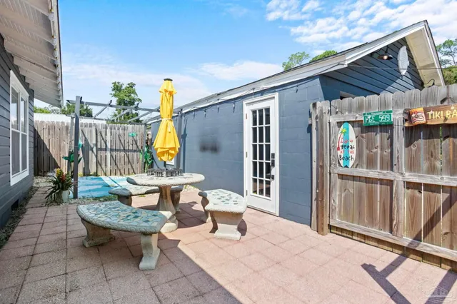 a view of outdoor space yard deck patio and outdoor seating