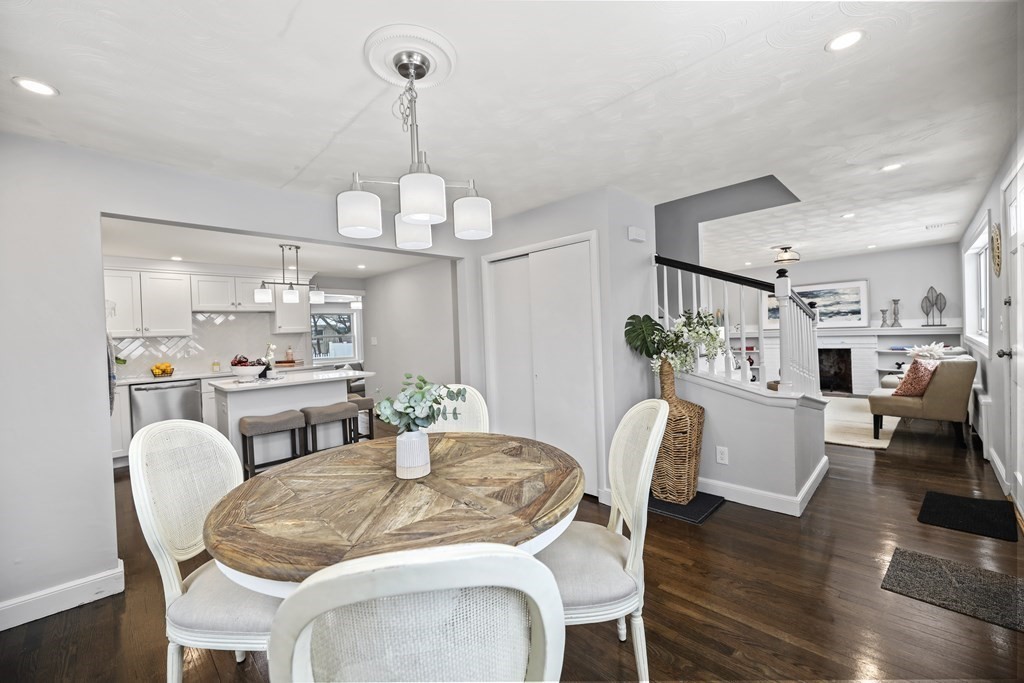 40 Como Road Boston, MA 02136 - Photo 5 of 31 a view of a dining room with furniture and wooden floor