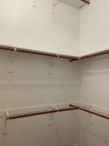 a close up view of racks on the wall