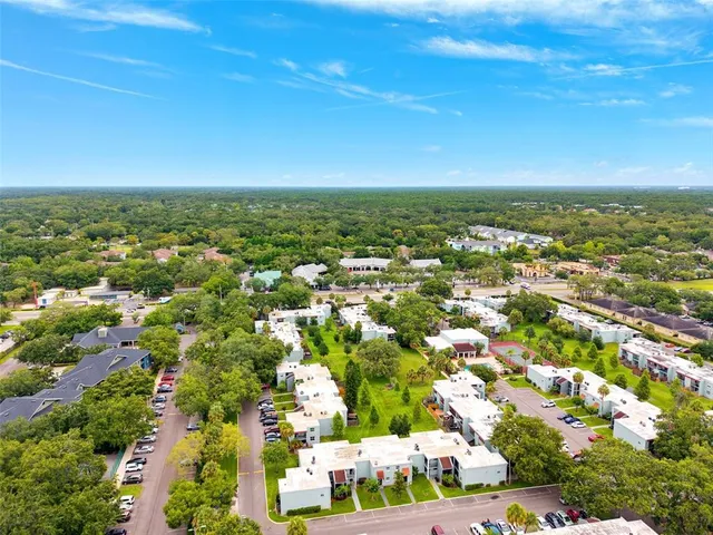 an aerial view of a city
