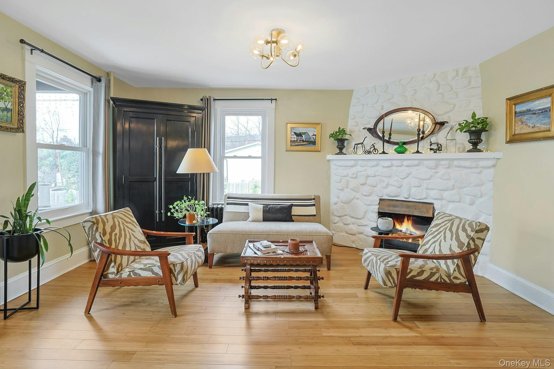 56 North Greenbush Road West Nyack, NY 10994 - Photo 17 of 37 a living room with furniture and a fireplace