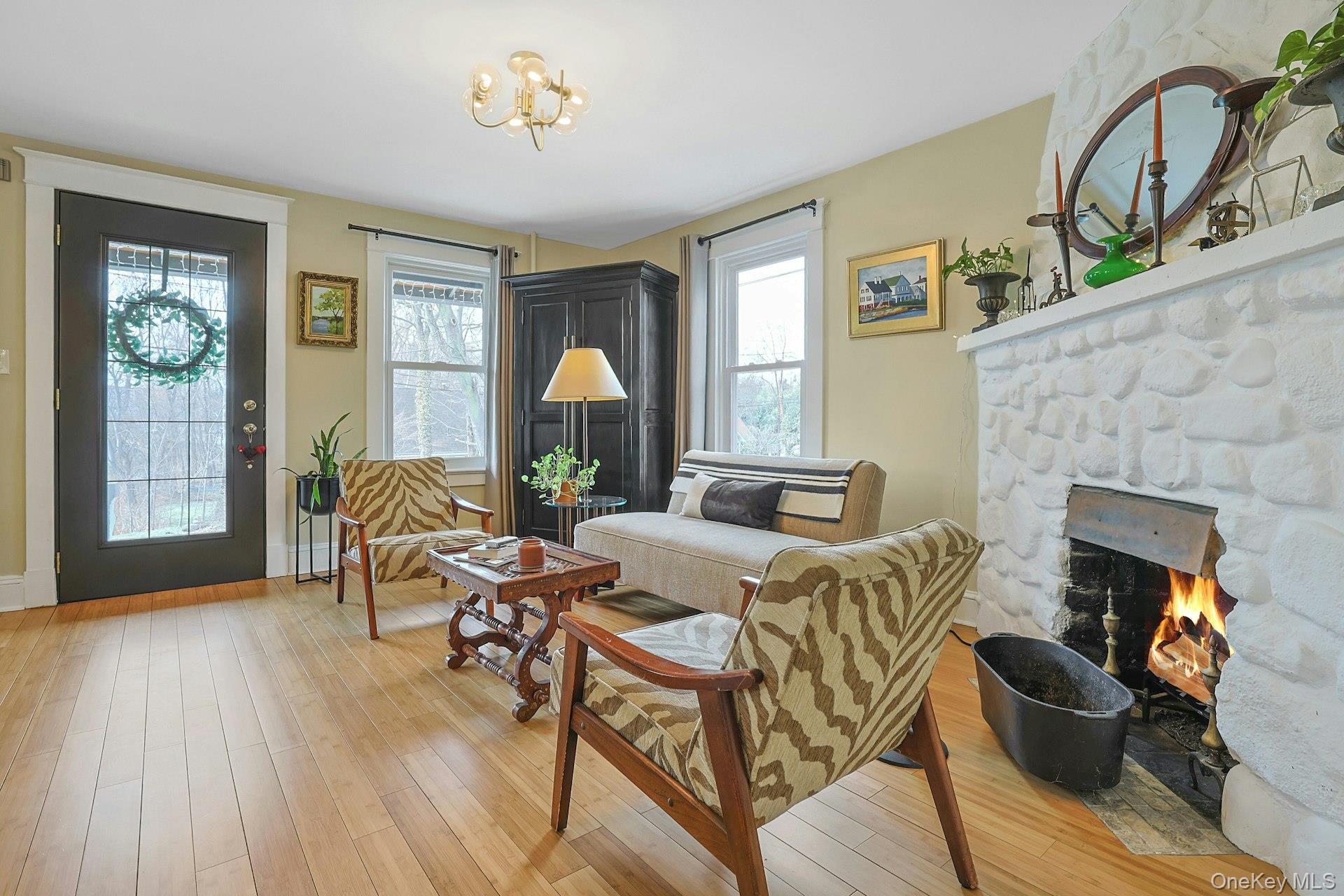 56 North Greenbush Road West Nyack, NY 10994 - Photo 19 of 37 a living room with furniture and a fireplace