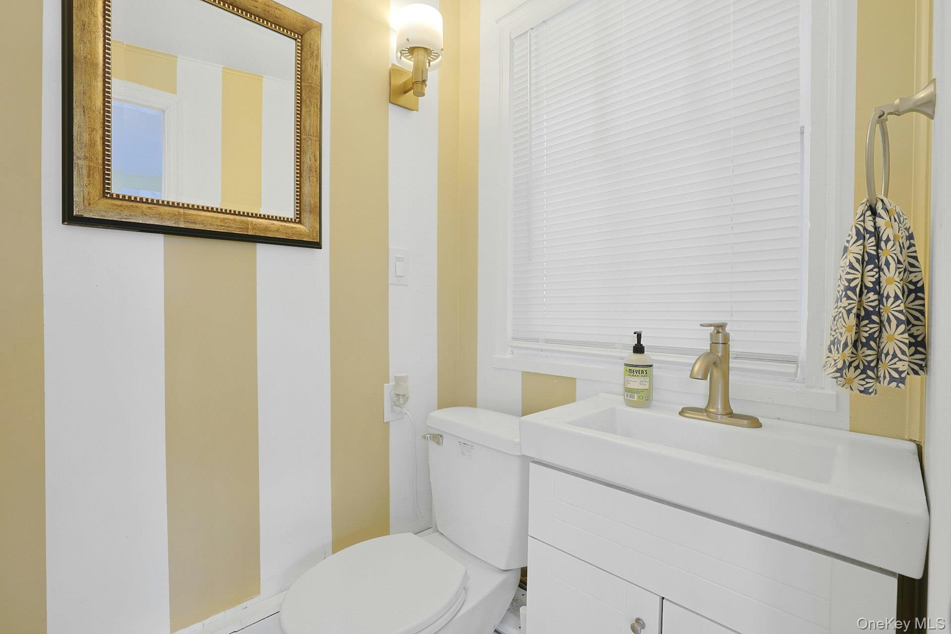 56 North Greenbush Road West Nyack, NY 10994 - Photo 30 of 37 a bathroom with a sink and mirror with toilet