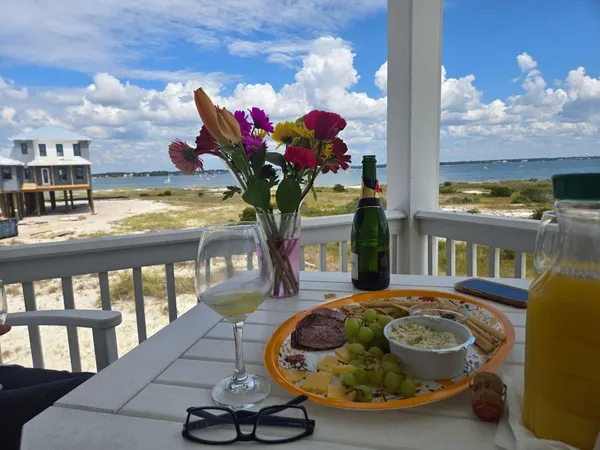 a view of a swimming pool and a yard
