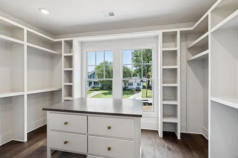 a view of a building with a street