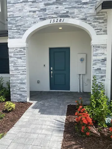 a front view of a house