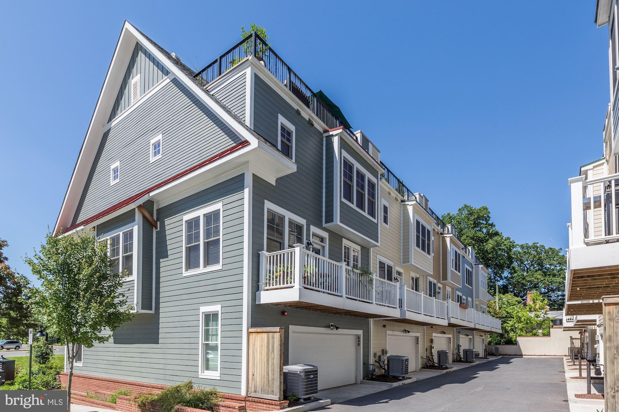 648 Ellsworth Drive Silver Spring, MD 20910 - Photo 2 of 33 Exterior Rear - Private Patio and Rooftop Terrace!