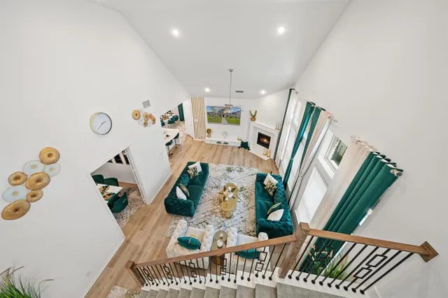 a view of livingroom with furniture and wooden floor