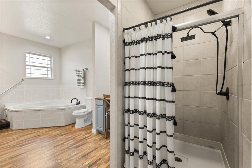 3865 Rabbit Run Road Wauchula, FL 33873 - Photo 18 of 43 a bathroom with a bathtub and a shower