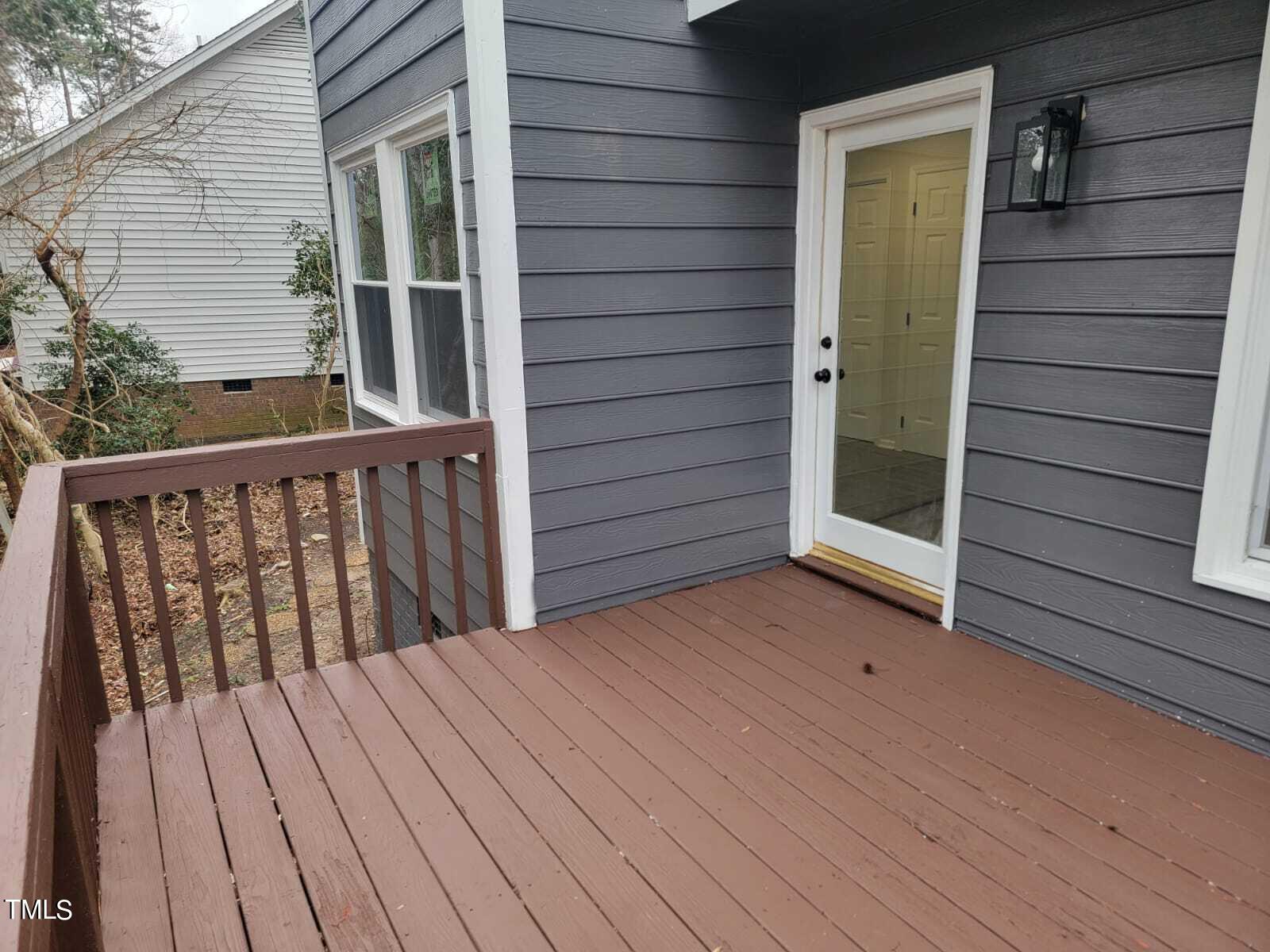 4008 Old Coach Road Raleigh, NC 27616 - Photo 44 of 48 a view of wooden balcony