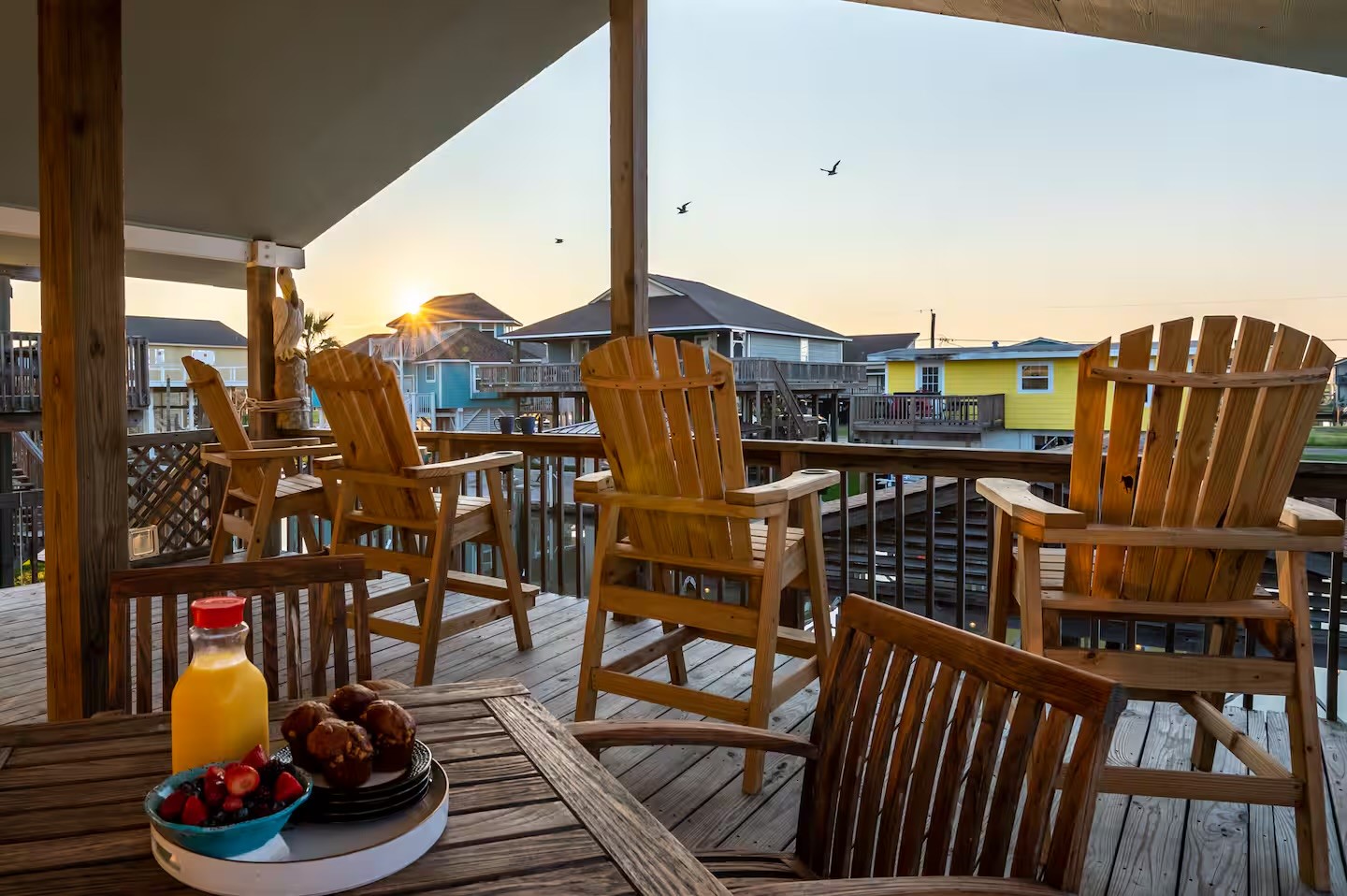310 Shark Lane Surfside Beach, TX 77541 - Photo 17 of 33 a view of a balcony with chairs